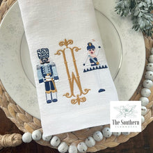 Load image into Gallery viewer, Chinoiserie Nutcracker &amp; Sugarplum Fairy Monogrammed Luncheon, Dinner &amp; Cocktail Napkins
