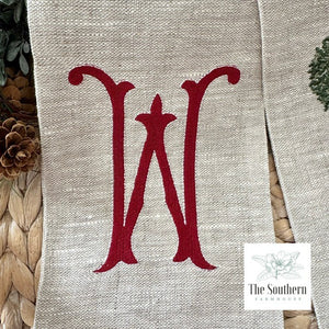 Linen Wreath/Basket Sash - Chinoiserie Christmas Topiary