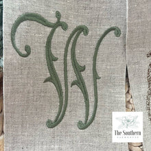Load image into Gallery viewer, Linen Wreath/Basket Sash - Chickadee
