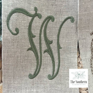 Linen Wreath/Basket Sash - Chickadee