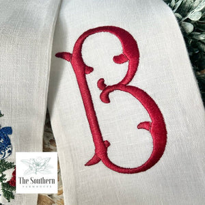 Linen Wreath/Basket Sash - Chinoiserie Ornaments Christmas Tree
