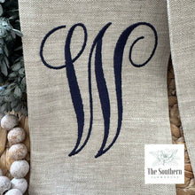 Load image into Gallery viewer, Linen Wreath/Basket Sash - Chinoiserie Pumpkin Stack

