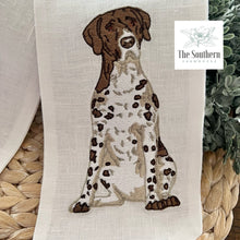 Load image into Gallery viewer, Linen Wreath/Basket Sash - German Shorthaired Pointer
