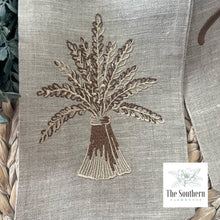 Load image into Gallery viewer, Linen Wreath/Basket Sash - Harvest Wheat Bouquet
