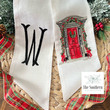 Load image into Gallery viewer, Linen Wreath/Basket Sash - Holiday Front Door
