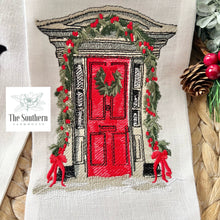 Load image into Gallery viewer, Linen Wreath/Basket Sash - Holiday Front Door
