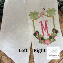 Load image into Gallery viewer, Linen Wreath/Basket Sash - Palm Beach Crest
