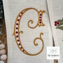 Load image into Gallery viewer, Linen Wreath/Basket Sash - Partridge in a Pear Tree
