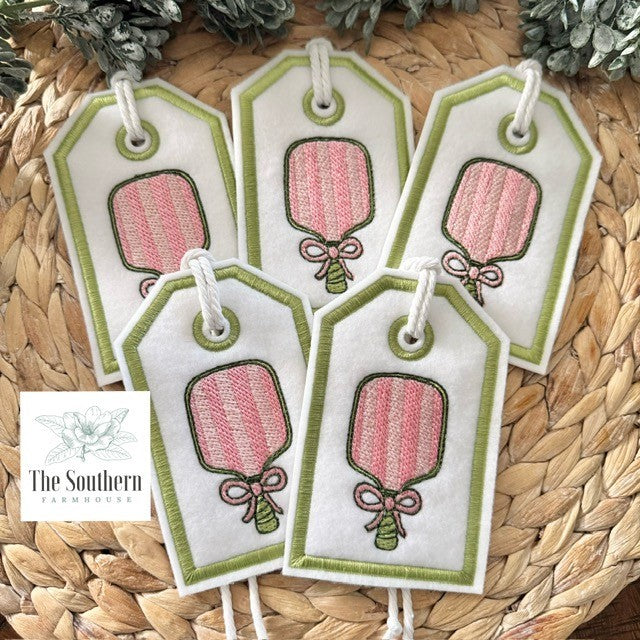 Reusable Gift Tags - Pickleball Paddles