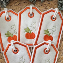 Load image into Gallery viewer, Reusable Gift Tags - Tiny Pumpkins

