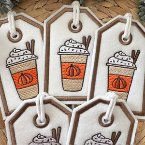Reusable Gift Tags - Pumpkin Spice Lattes