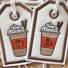 Load image into Gallery viewer, Reusable Gift Tags - Pumpkin Spice Lattes
