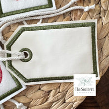 Load image into Gallery viewer, Reusable Gift Tags - Gingham Apples
