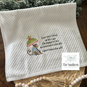 Cotton Waffle Weave Tea Towel - The White Lotus Parker Posey