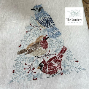 Tea Towel - Winter Birds