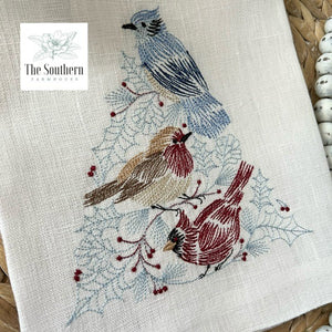 Tea Towel - Winter Birds
