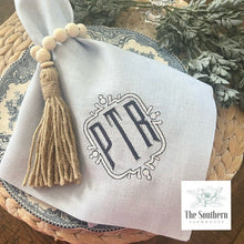Load image into Gallery viewer, Mansion Framed Monogram Luncheon, Dinner &amp; Cocktail Napkins
