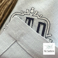Load image into Gallery viewer, Mansion Framed Monogram Luncheon, Dinner &amp; Cocktail Napkins
