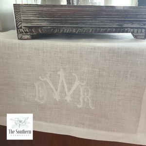 Antique Chic Monogrammed Table Runner