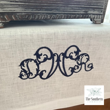 Load image into Gallery viewer, Antique Couture Monogrammed Table Runner
