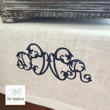 Load image into Gallery viewer, Antique Couture Monogrammed Table Runner
