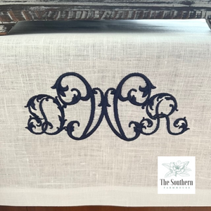 Antique Couture Monogrammed Table Runner