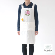 Load image into Gallery viewer, Linen Apron - Greenville Crest Monogram
