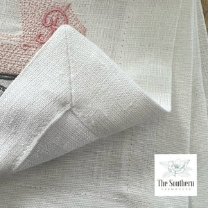 Set of 4 Embroidered Cocktail Napkins - Baby Carriage Monogram