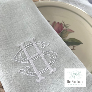 Barret Stripe Monogrammed Luncheon, Dinner & Cocktail Napkins