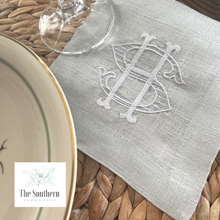 Load image into Gallery viewer, Barret Stripe Monogrammed Luncheon, Dinner &amp; Cocktail Napkins
