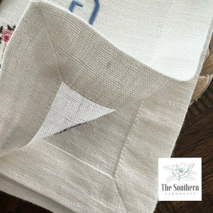 Floral Bicycle Monogrammed Luncheon, Dinner & Cocktail Napkins