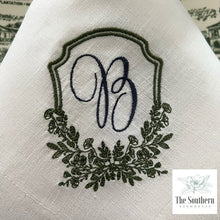 Load image into Gallery viewer, Carolina Crest Monogrammed Luncheon, Dinner &amp; Cocktail Napkins
