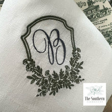 Load image into Gallery viewer, Carolina Crest Monogrammed Luncheon, Dinner &amp; Cocktail Napkins
