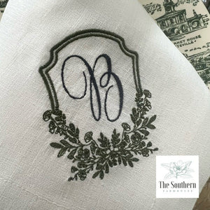 Carolina Crest Monogrammed Luncheon, Dinner & Cocktail Napkins