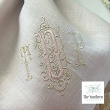 Load image into Gallery viewer, Manoir Monogram Luncheon, Dinner &amp; Cocktail Napkins
