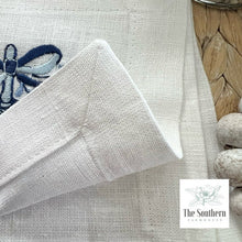 Load image into Gallery viewer, Set of 4 Embroidered Holiday Cocktail Napkins - Hanukkah Dreidel

