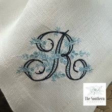 Load image into Gallery viewer, Floral Trellis Monogrammed Luncheon, Dinner &amp; Cocktail Napkins
