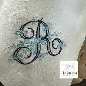 Floral Trellis Monogrammed Luncheon, Dinner & Cocktail Napkins