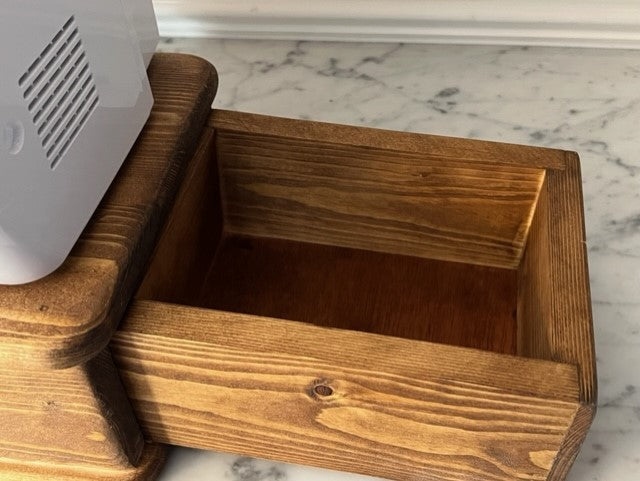 Wood Sewing Machine Riser Solid Wood Embroidery or Sewing Machine Riser With Drawer - Free Arm S ...