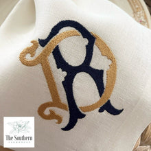 Load image into Gallery viewer, Two Letter Intertwined Filled Monogram Chic Luncheon, Dinner &amp; Cocktail Napkins
