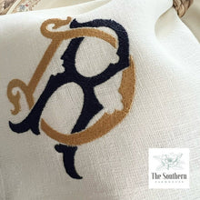 Load image into Gallery viewer, Two Letter Intertwined Filled Monogram Chic Luncheon, Dinner &amp; Cocktail Napkins
