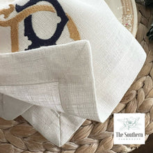 Load image into Gallery viewer, Two Letter Intertwined Filled Monogram Chic Luncheon, Dinner &amp; Cocktail Napkins
