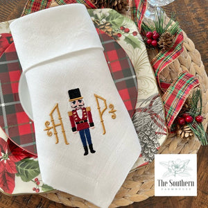Christmas Nutcracker Monogrammed Luncheon, Dinner & Cocktail Napkins