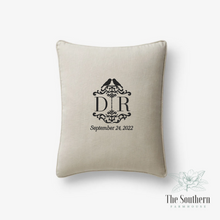 Load image into Gallery viewer, Linen Pillow Cover - Filigree Doves

