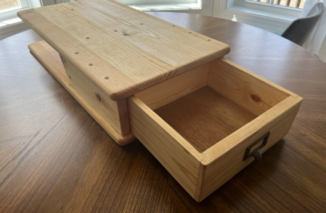 Wood Sewing Machine Riser Solid Wood Embroidery or Sewing Machine Riser With Drawer - Free Arm S ...