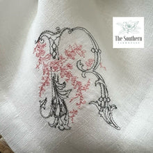 Load image into Gallery viewer, Romantic Floral Sketch Monogrammed Luncheon, Dinner &amp; Cocktail Napkins
