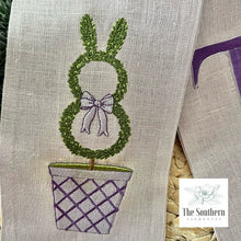 Load image into Gallery viewer, Linen Wreath/Basket Sash - Boxwood Bunny
