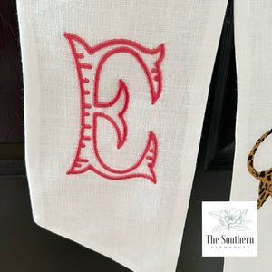 Linen Wreath/Basket Sash - Chinoiserie Cheetah