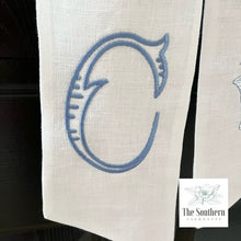 Load image into Gallery viewer, Linen Wreath/Basket Sash - Chinoiserie Topiary Tree
