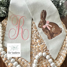 Load image into Gallery viewer, Linen Wreath/Basket Sash - Chocolate Bunny
